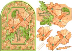 Orange Flowers Rounded Quick Card