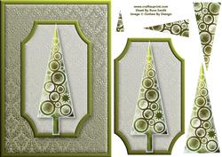 Modern Green Christmas Tree Quick Card
