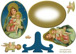 Religious Christmas Plate Stand