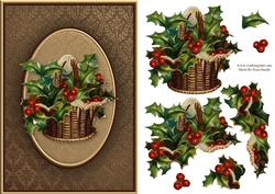 Basket of Holly Quick Card