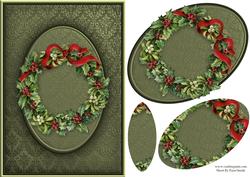 Holly Wreath Quick Card