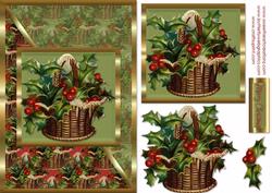 Christmas Basket Card Front