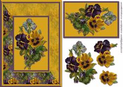 Purple and Yellow Flowers Card Front