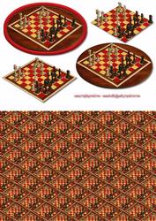 Chess Decoupage and Backing