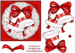 Red & White Bells Easy to Cut Decoupage