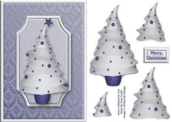Modern Christmas Tree Easy to Cut Quick Card