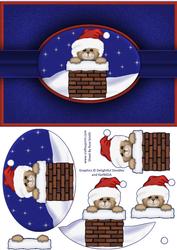 Teddy in the Chimney Quick Card