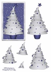 Modern Christmas Tree Decoupage
