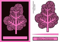Trendy Christmas Tree Card Front