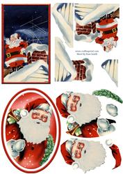 Santa Duodecoupage Sheet