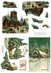 Christmas Scenes Duodecoupage Sheet