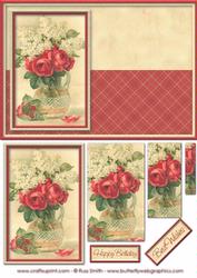 Red and White Flowers Card Front