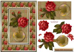 Ruby 40th Anniversary Roses Quick Card