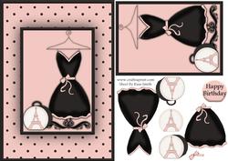 Black & Pink Dress Quick Card