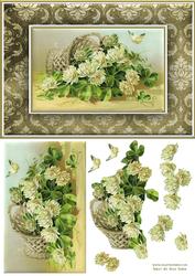 Cream Flowers Quick Card