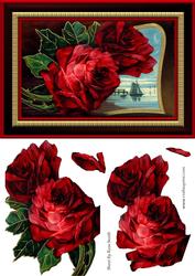 Dramatic Red Roses Quick Card