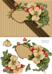 Vintage Cream Flowers Quick Card
