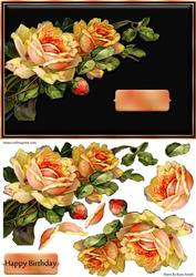 Striking Orange Roses Quick Card