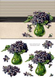 Vase of Purple Flowers Quick Card