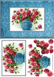 Vase of Roses Quick Card