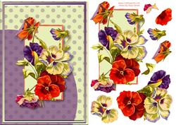 Modern Pansies Quick Card