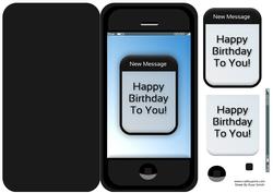 Phone Shaped Birthday Card