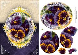 Vibrant Pansies Quick Card