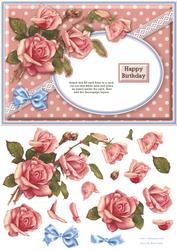 Pink Roses Aperture Card