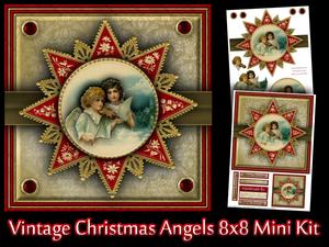 Vintage Christmas Angels 8x8 Mini Kit