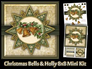 Christmas Bells & Holly 8x8 Mini Kit