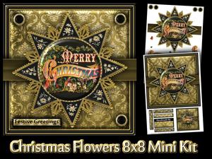 Christmas Flowers 8x8 Mini Kit