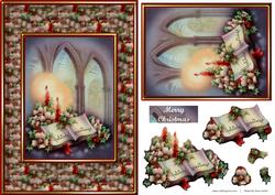 Floral Christmas Easy to Cut Quick Card
