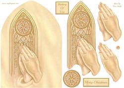 Religious Hands Quick Card - Christmas or Sympathy