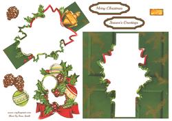 Christmas Decorations Ink-saving 6x6 Quick Card