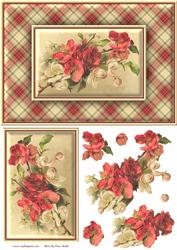 Pink & Cream Flowers Quick Card