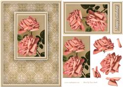Pink Roses Quick Card
