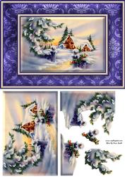 Christmas Snow Scene Quick Card