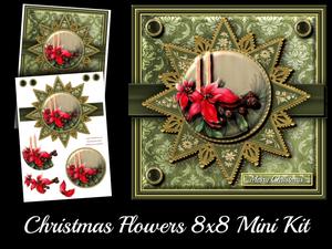 Christmas Flowers 8x8 Mini Kit
