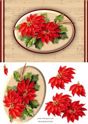 Poinsettias & Music Quick Card