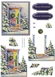 Christmas Door Decoupage