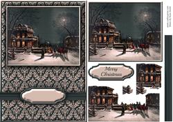 Victorian Snow Scene Quick Card
