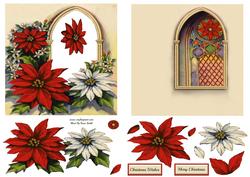 Poinsettias 6x6 Aperture Card
