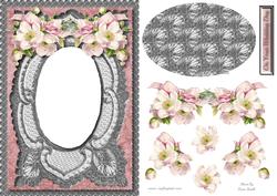 Pink Flowers Aperture Card