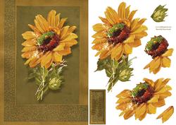 Sunflower Card Front & Decoupage