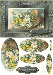 Basket of Daisies Quick Card