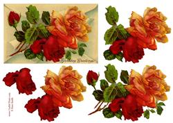 Birthday Roses Decoupage