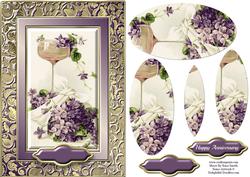 Champagne & Flowers Fancy Quick Card
