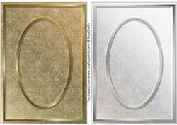 Gold and Silver Damask Card Fronts