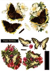 Butterflies & Flowers Duodecoupage