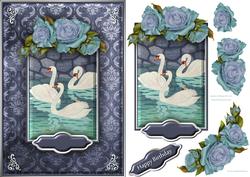 Swans & Roses Quick Card